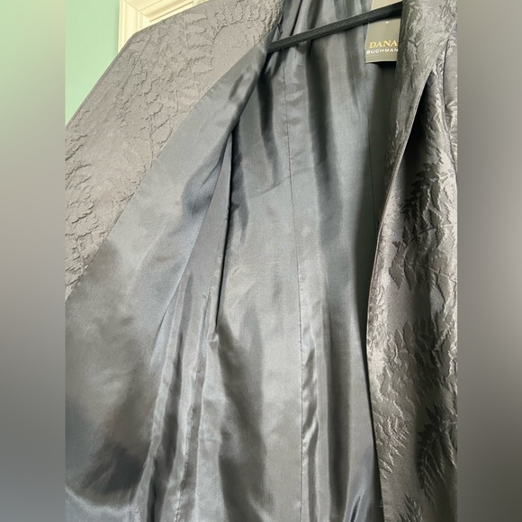 Dana Buchman Embossed Fern Silk Coat - Picture 6 of 10